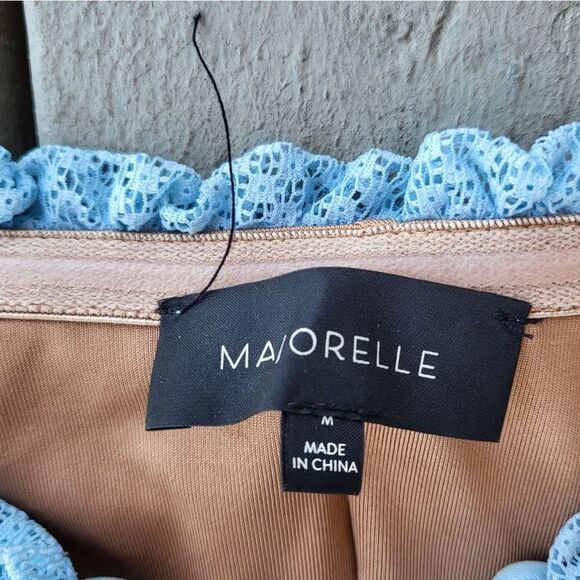 Majorelle Baby Blue Ava Off-The-Shoulder Ruched Bodycon Mini Dress Size Medium - Picture 7 of 7